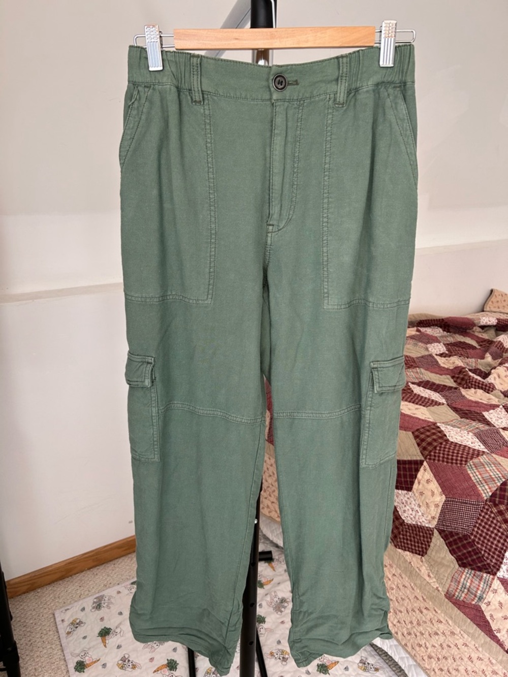 Pilcro Anthropologie Cargo Utility Linen Pants